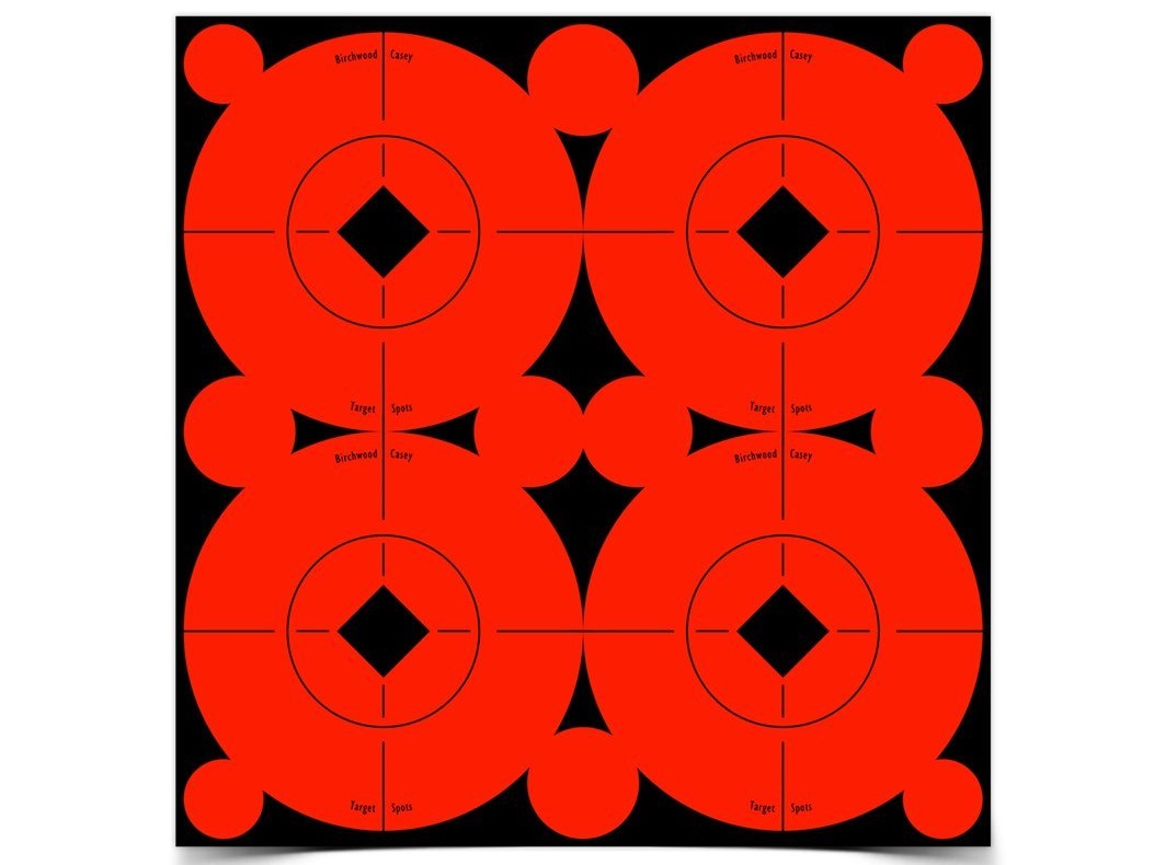 Birchwood Casey TARGET SPOTS Self-Adhesive Targets RED  7.5 Centimeter